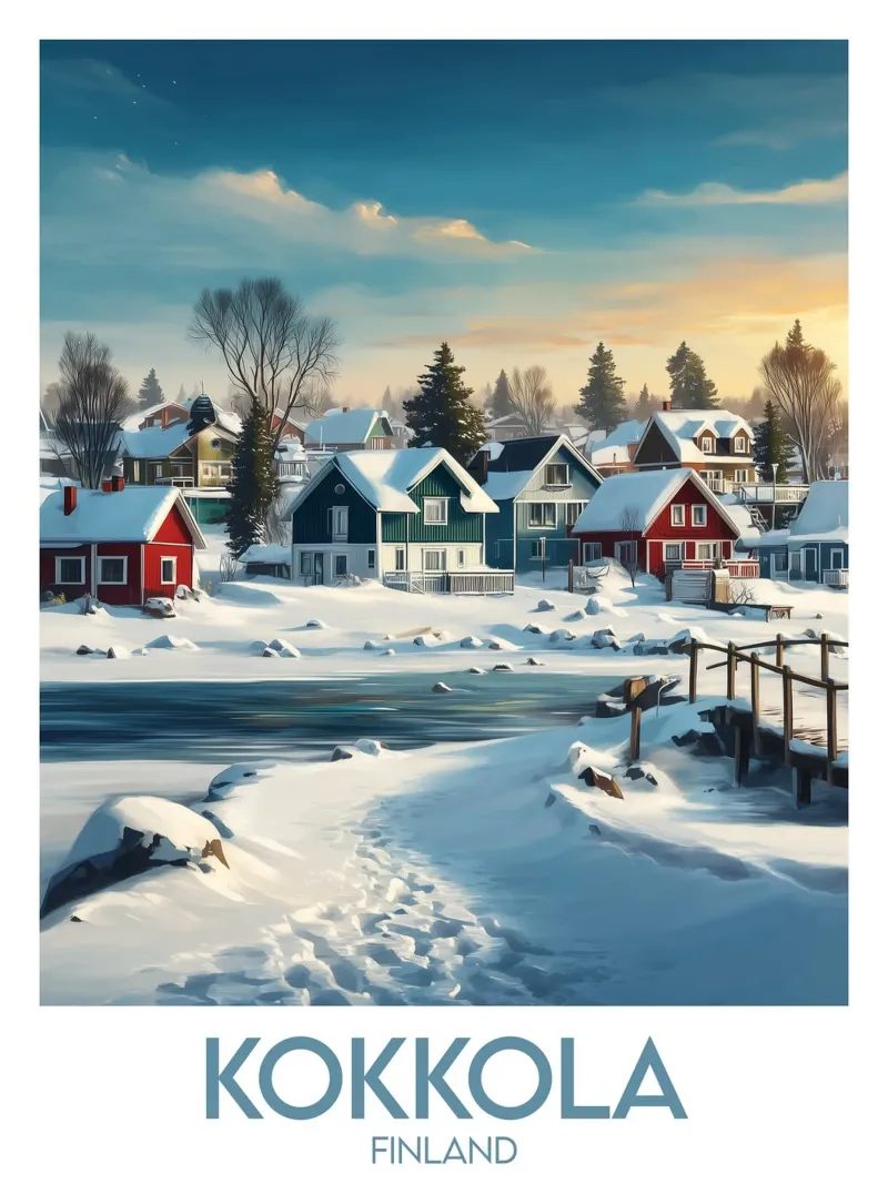 Affiche Kokkola poster con telaio in alluminio da Frame the World