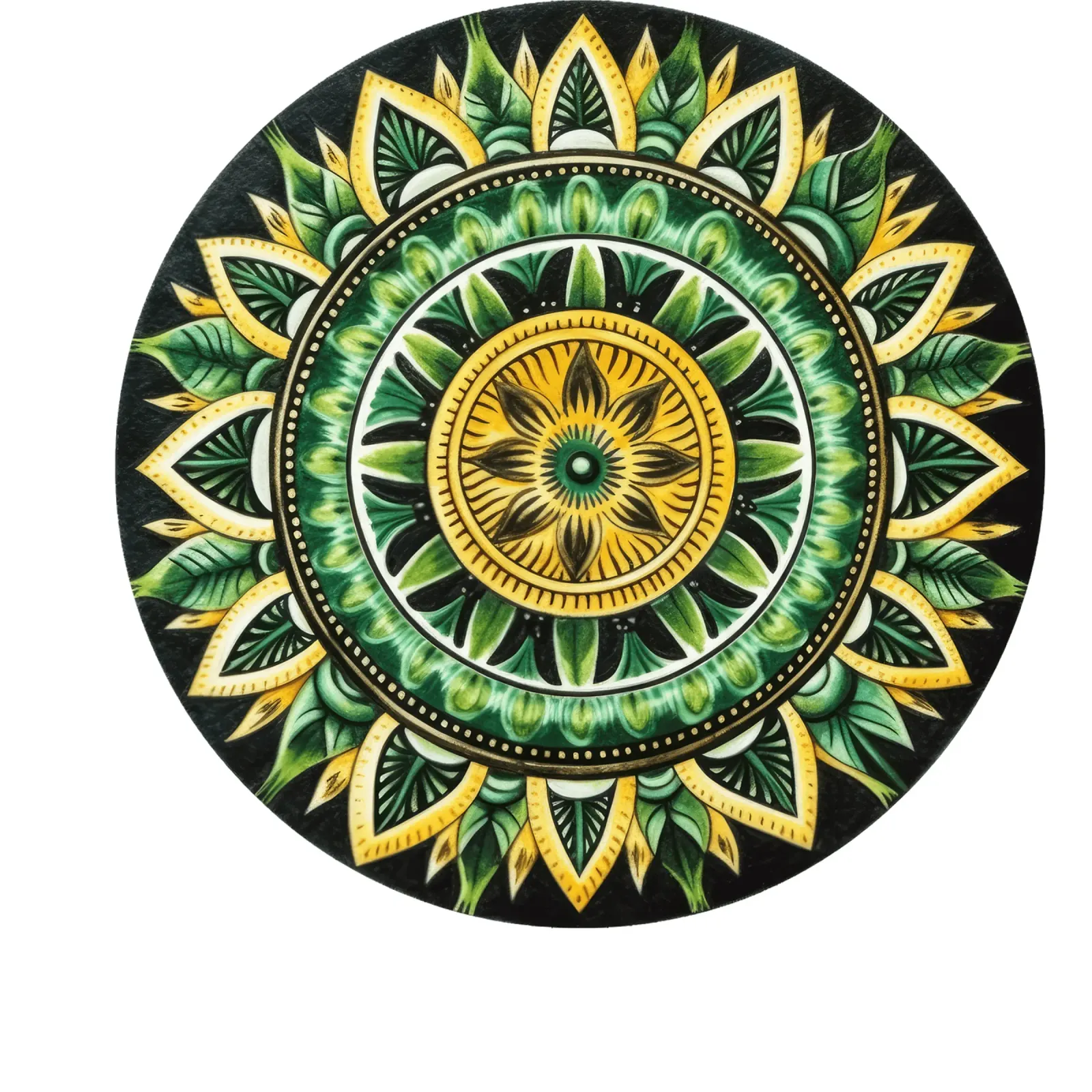 Mandala verde pellicola backlit da Spiritual Touch