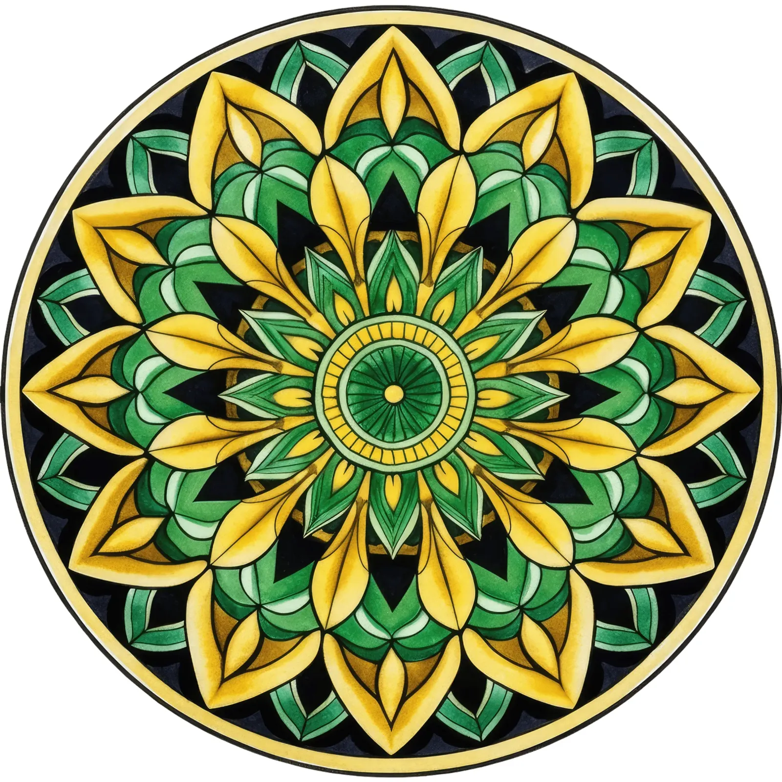 Mandala verde pellicola backlit da Spiritual Touch