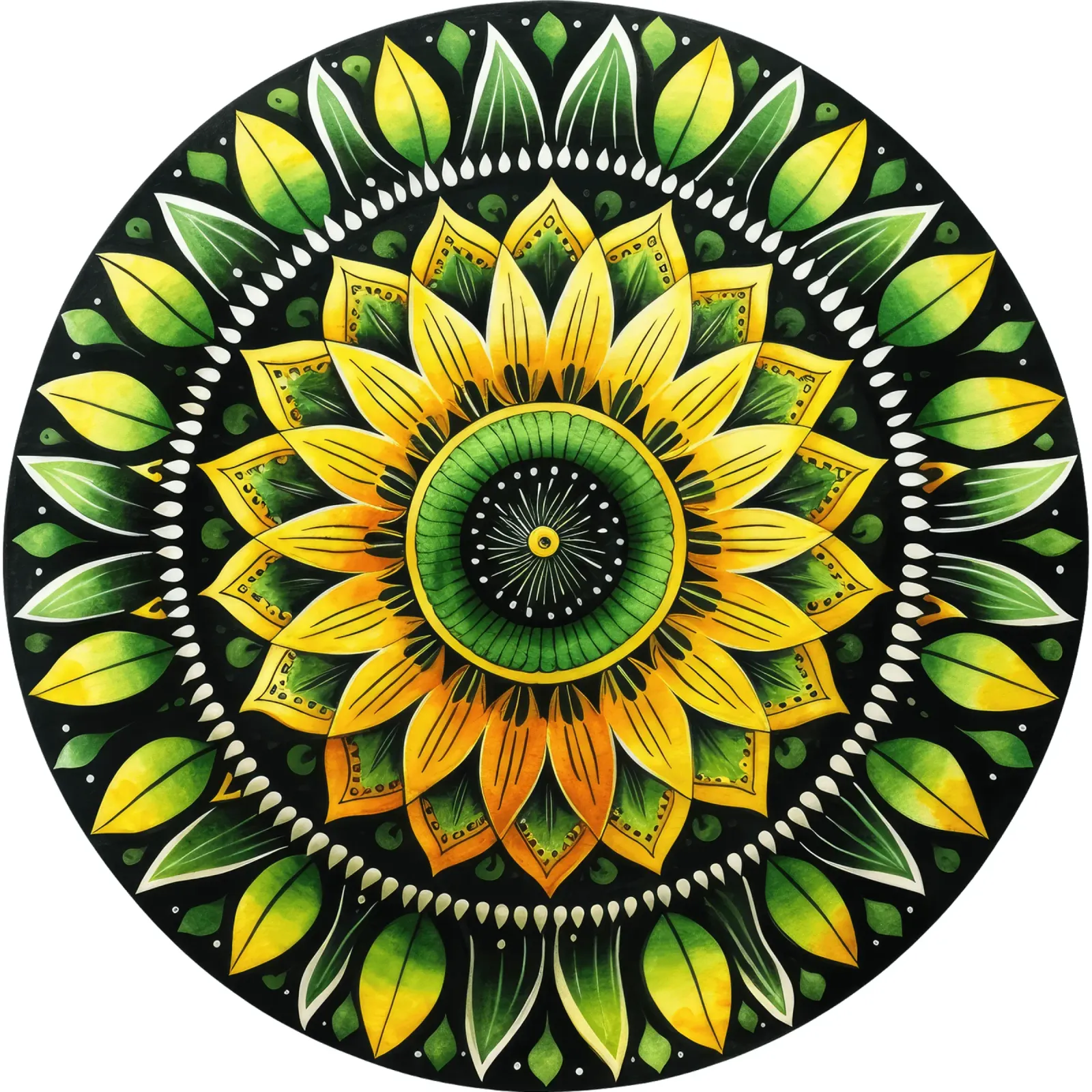 Mandala verde pellicola backlit da Spiritual Touch
