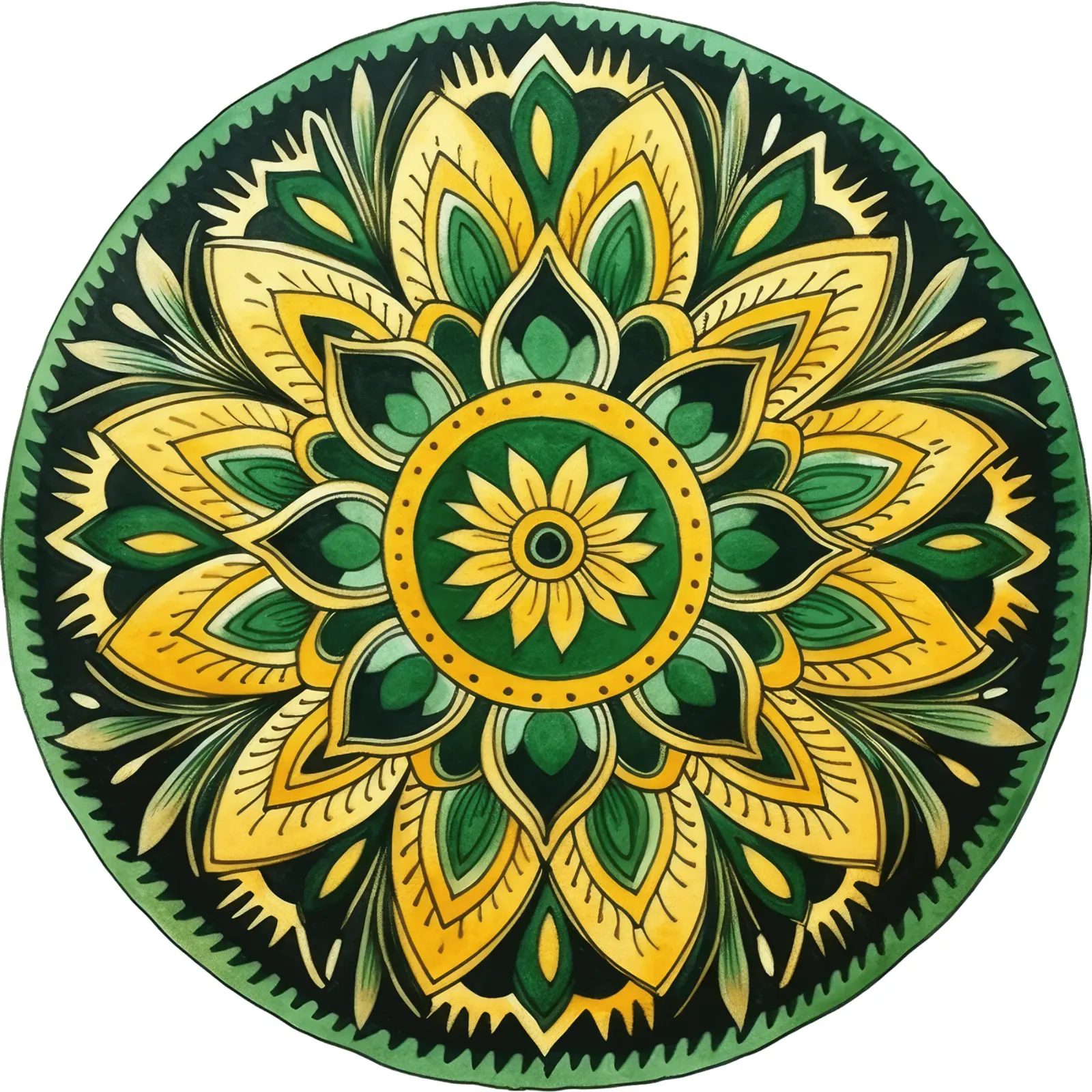 Mandala verde pellicola backlit da Spiritual Touch