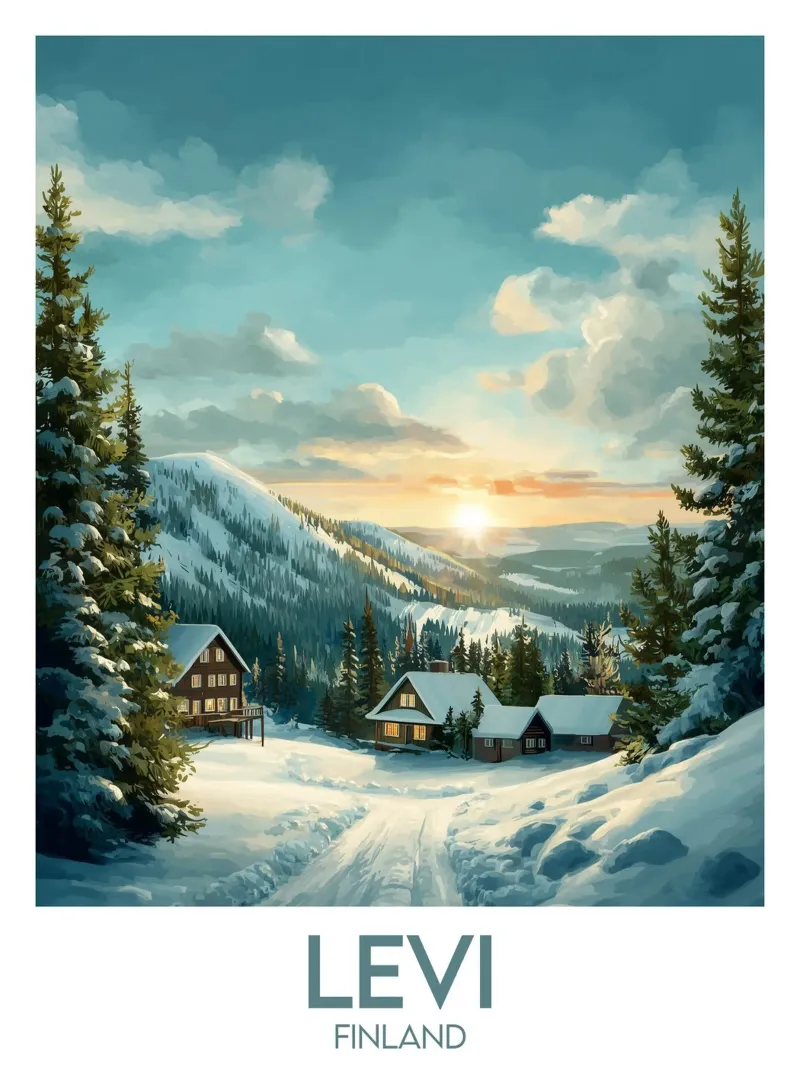 Affiche Levi tela con Cornice a cassetta da Frame the World