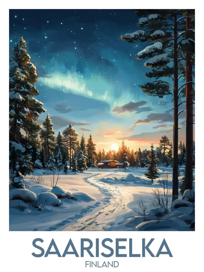 Affiche Saariselkä poster con telaio in plastica da Frame the World