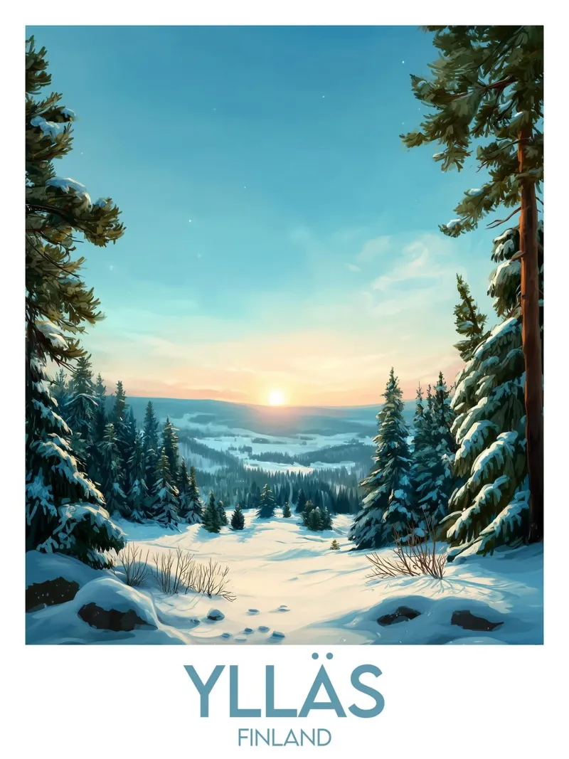 Affiche Ylläs poster con telaio in plastica da Frame the World