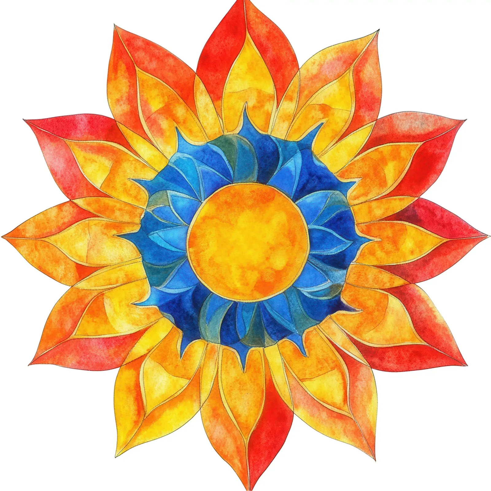 Mandala del sole pellicola backlit da Spiritual Touch