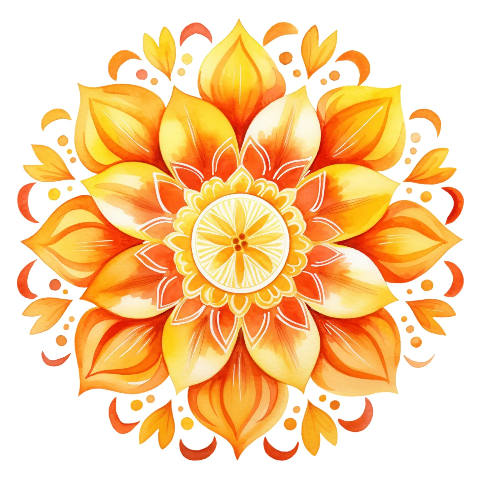 Mandala del sole poster con telaio in alluminio da Spiritual Touch