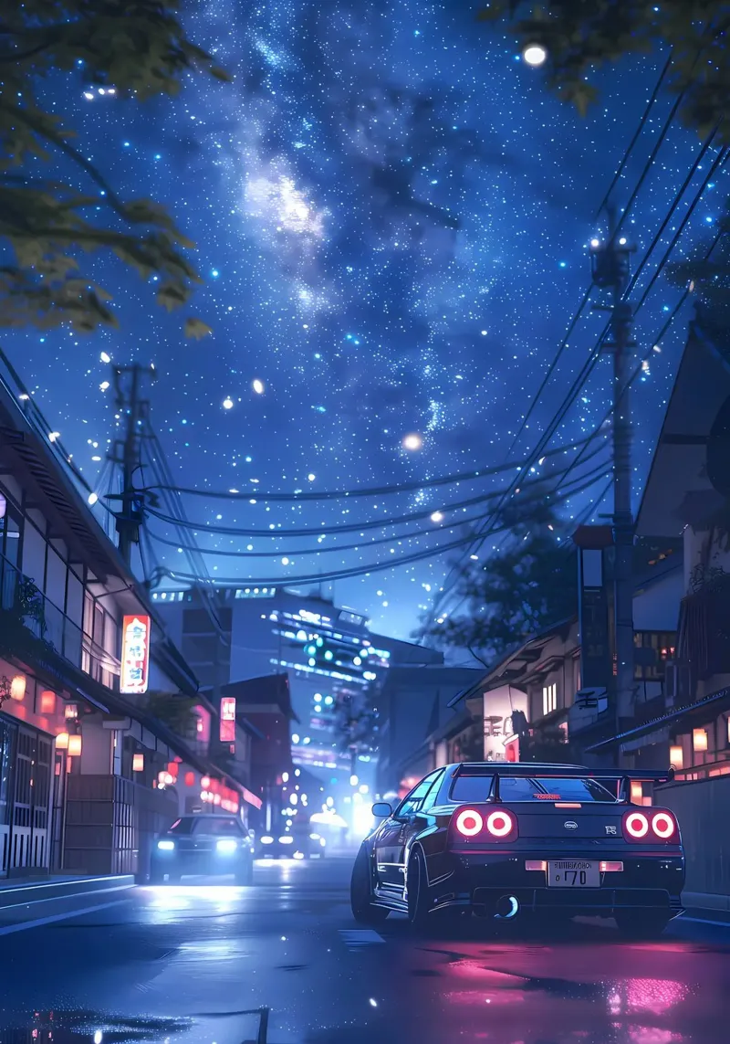 stelle del cielo notturno poster con telaio in alluminio da Lesley Sturgess