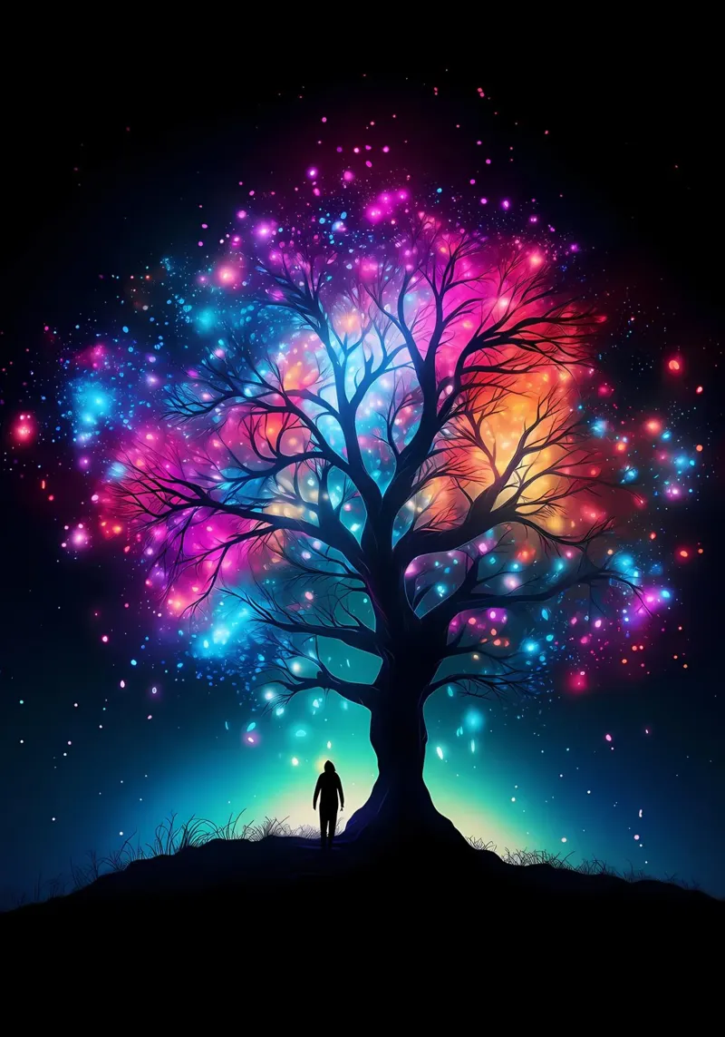 silhouette tree person poster by Jennifer R Spyhalski