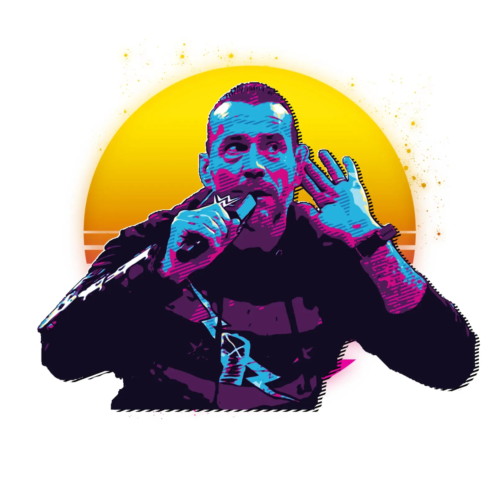 Cosa? CM Punk Retro pellicola backlit da singpentinksale