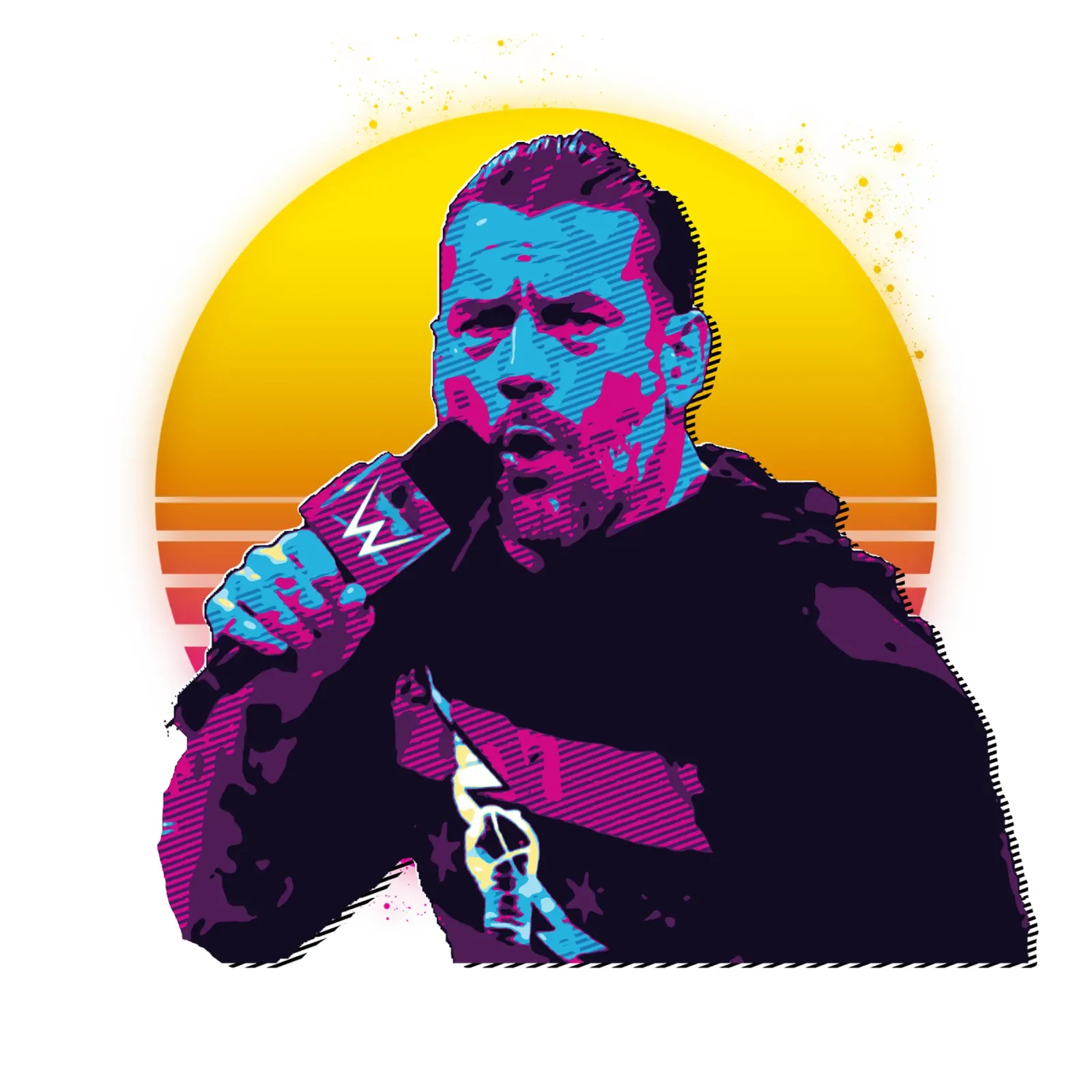 WWE CM Punk poster met kunststof frame van singpentinksale