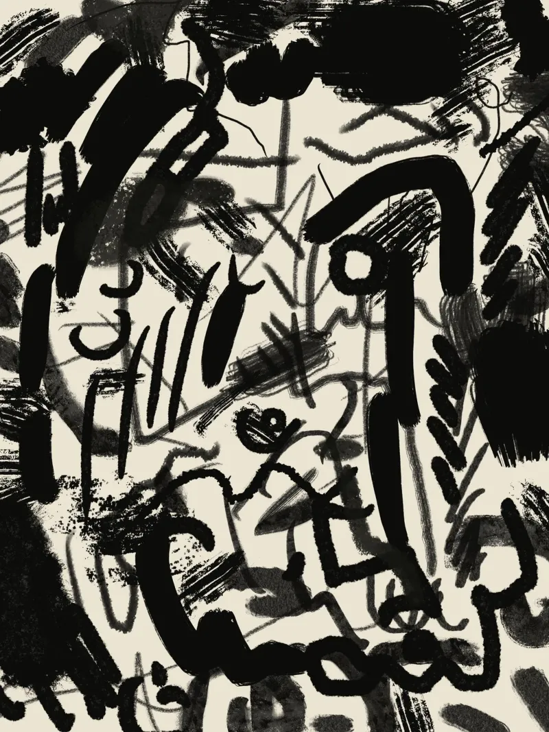 Frantic ink abstract backlit film by Little Dean