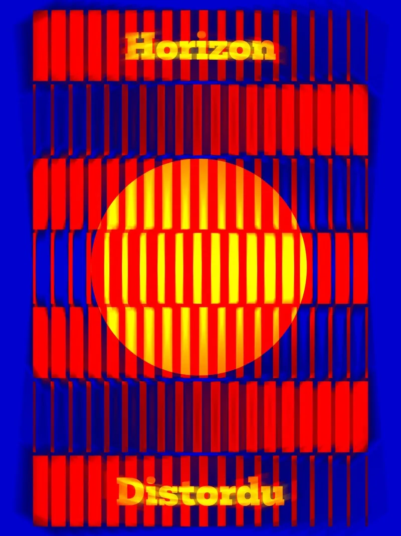 Un orizzonte solare distorto da barre luminose pellicola backlit da Sarah Mauriaucourt