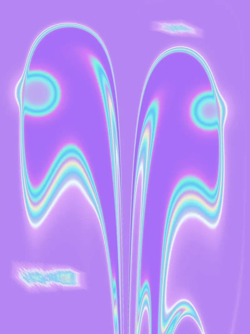 Forme a specchio in una luce iridescente plexiglass da Sarah Mauriaucourt