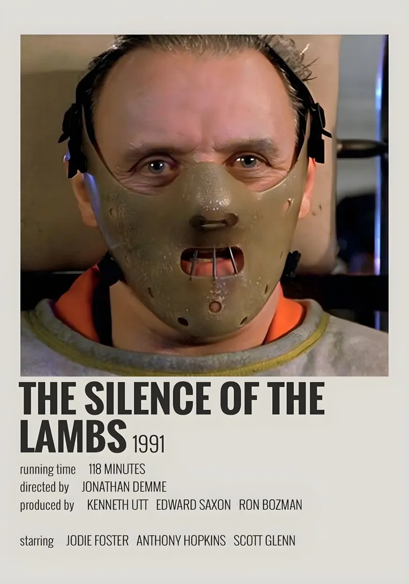 THE SILENCE OF THE LAMBS 1991 pellicola backlit da MVFminimalist