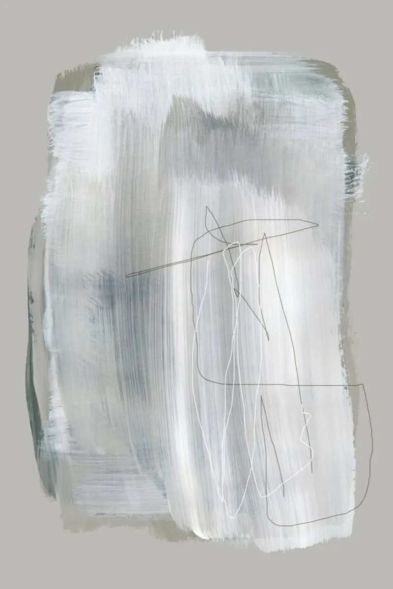 Abstract Brush Strokes 109 poster con telaio in alluminio da Mareike Böhmer