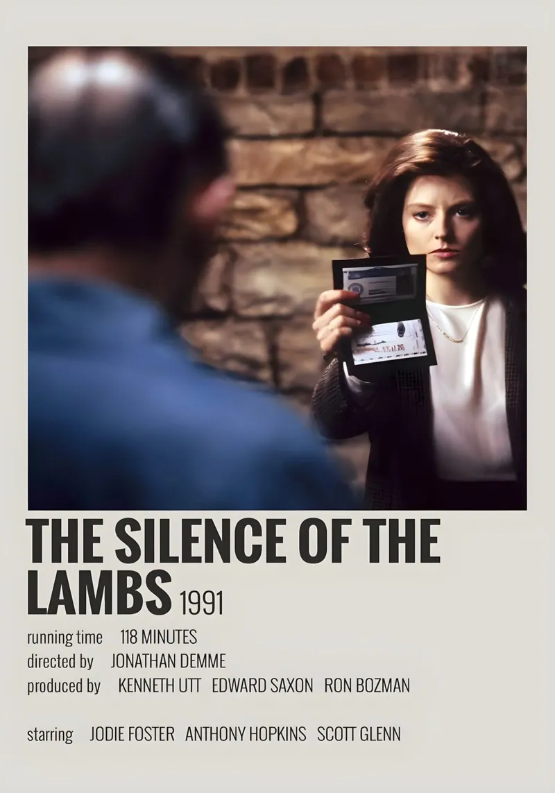 THE SILENCE OF THE LAMBS 1991 pellicola backlit da MVFminimalist