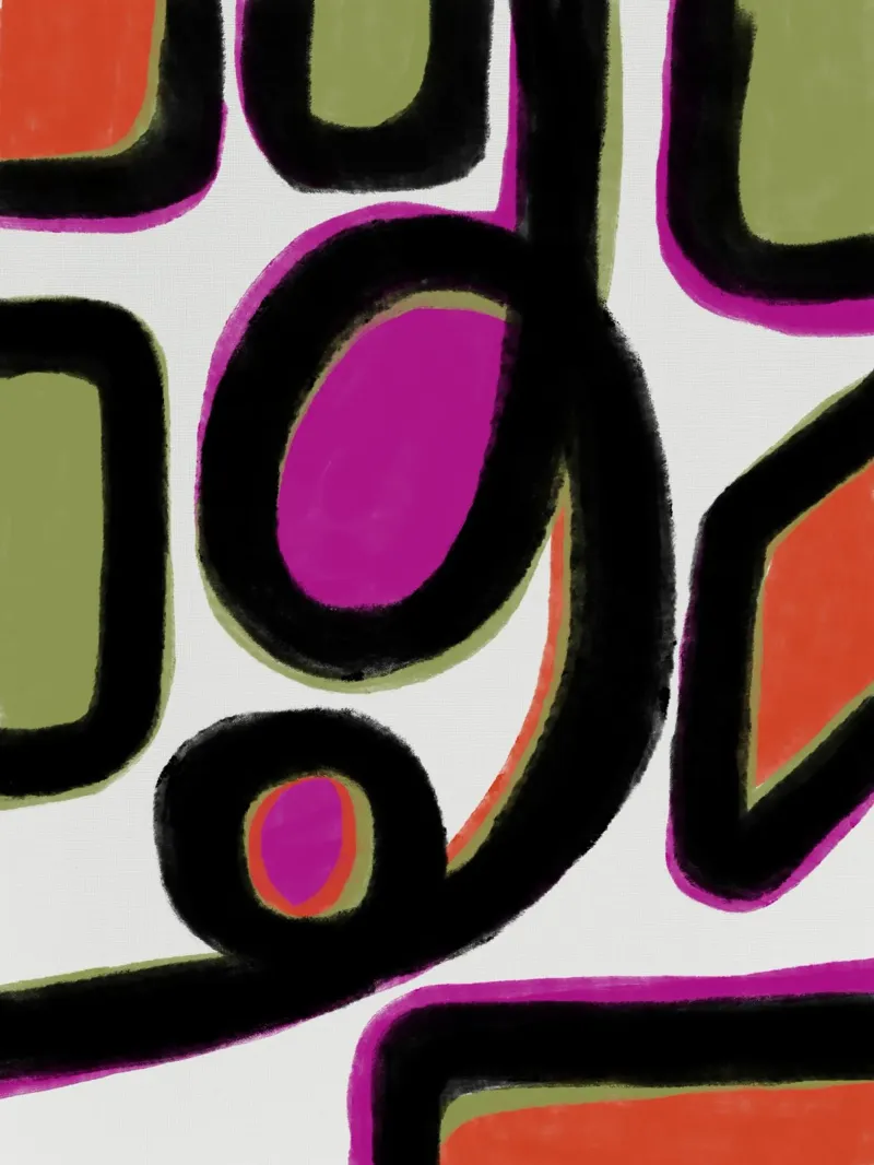 Abstract colour dynamics canvas by Carinaprint