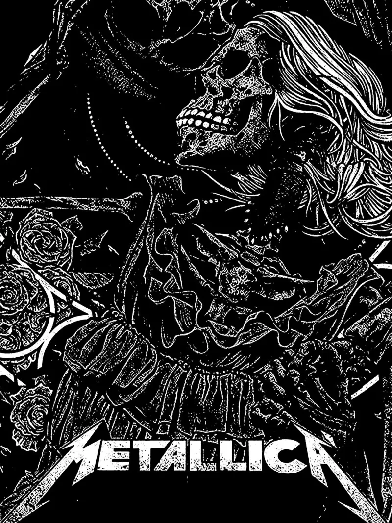 Metallica - Scheletro immagine su tela alluminio dibond da music soul