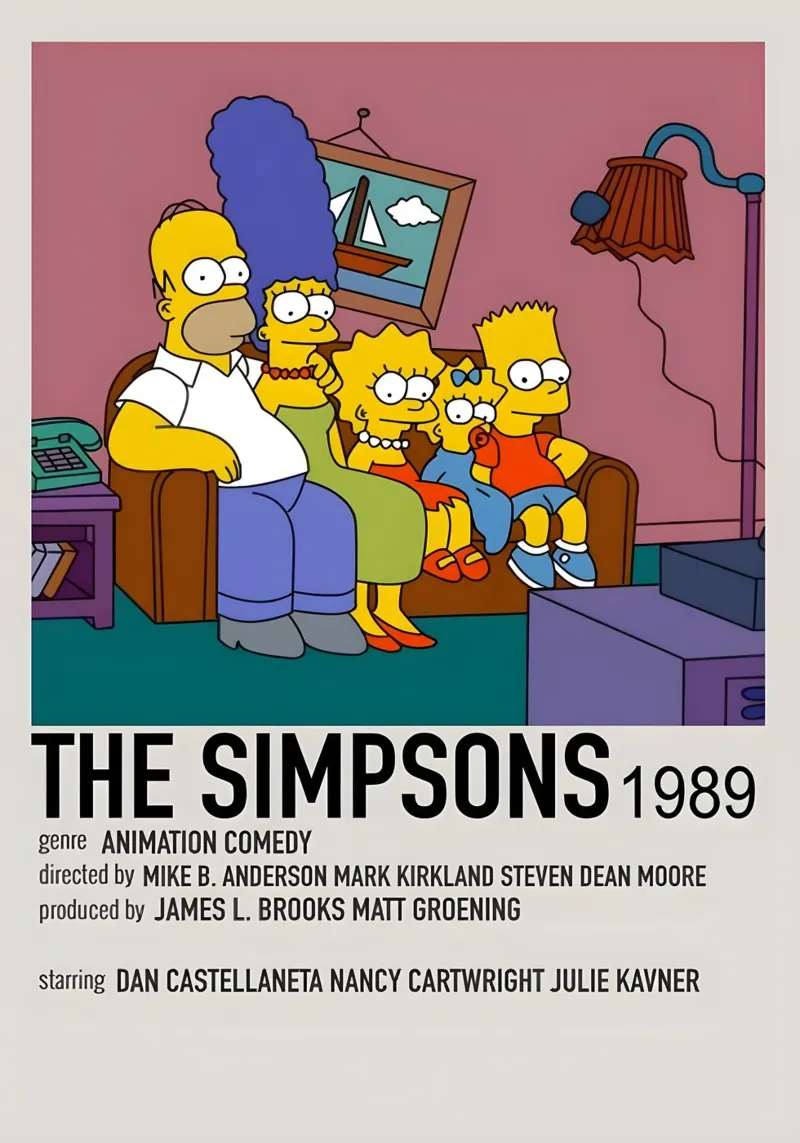 THE SIMPSONS 1989 pellicola backlit da MVFminimalist