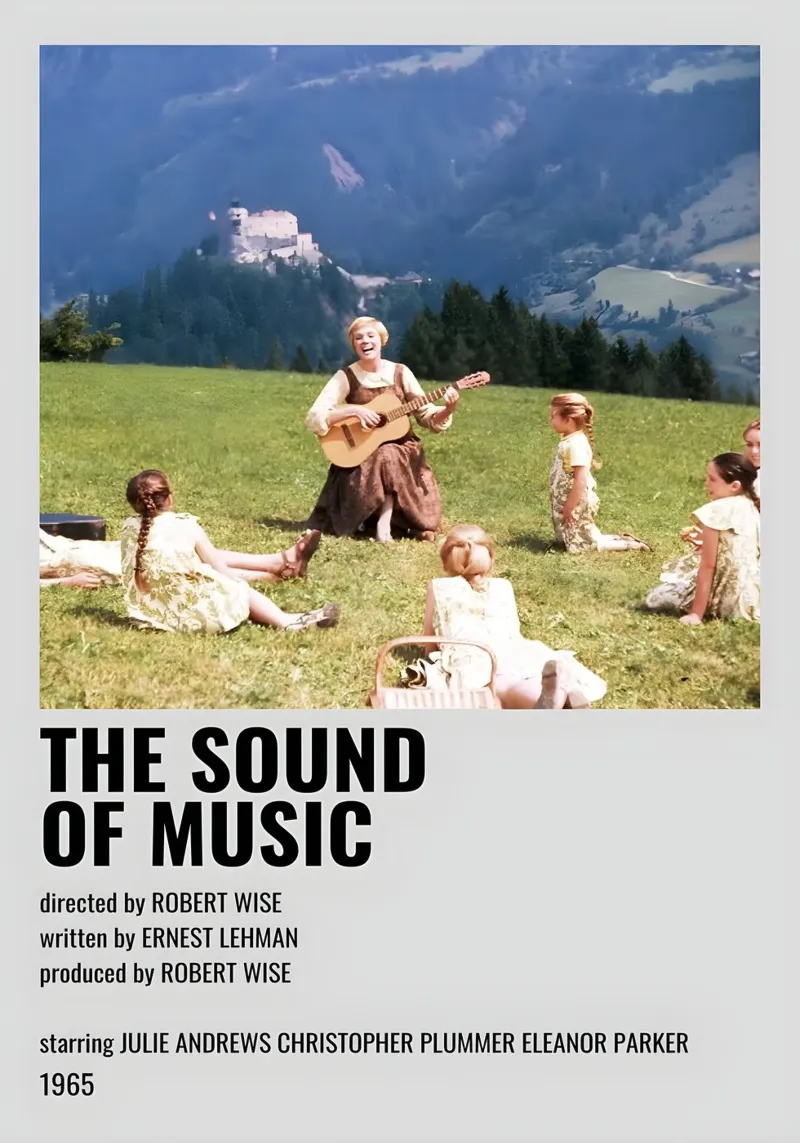 THE SOUND OF MUSIC canvas met Baklijst van MVFminimalist