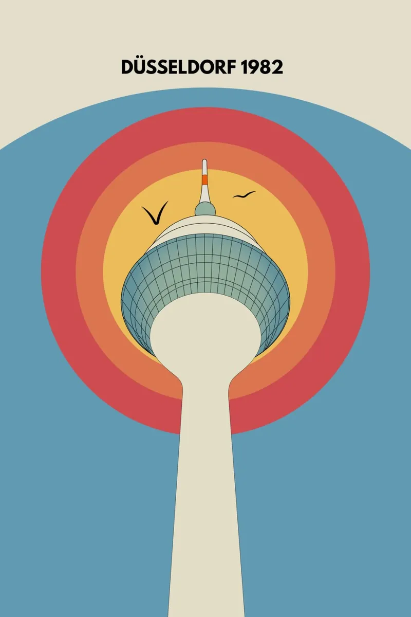 Düsseldorf Retro 1982 pellicola backlit da pierosvisuals