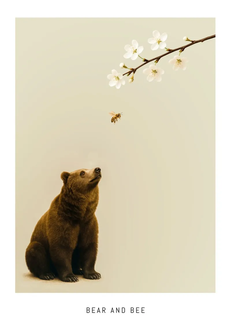 Orso e ape carta hahnemühle da Artezza