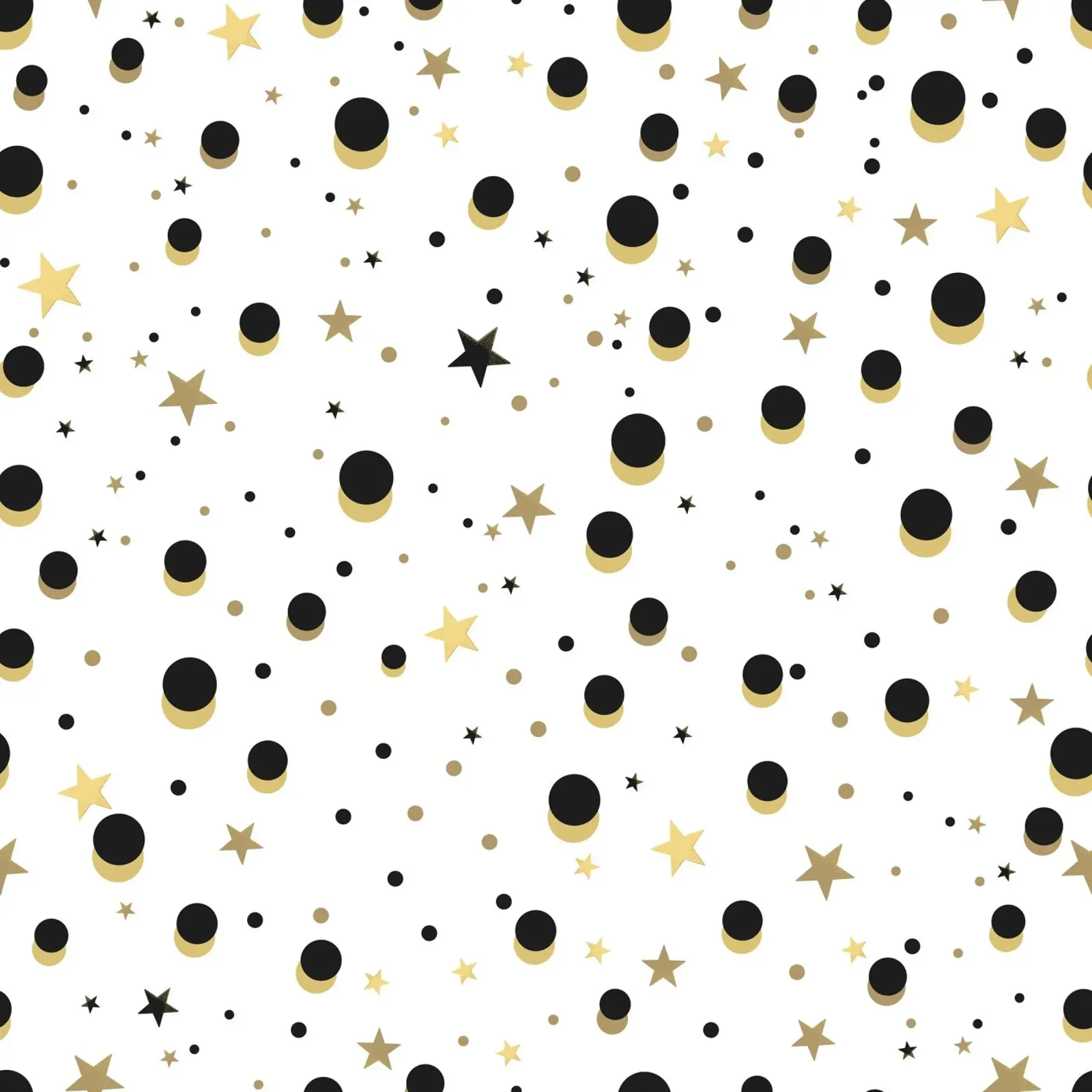 Cerchi a due colori. Stelle e cerchi in oro, giallo e nero pellicola backlit da gulsengunel