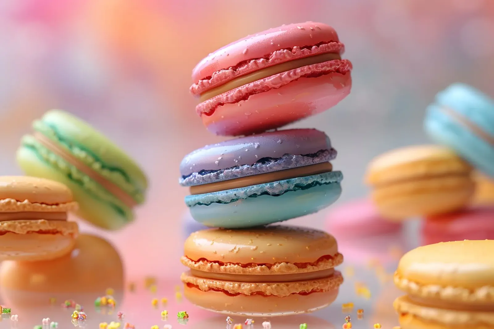 Bunte Macarons pellicola backlit da M-Ulrich-Digital Art