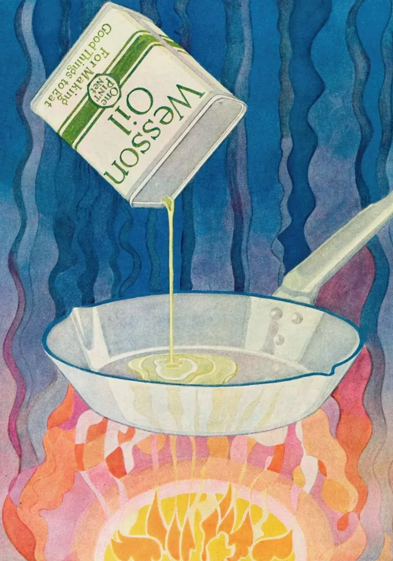 Pubblicità dell'olio Wesson d'epoca - Stampa d'arte di cucina retrò poster da ClubArt