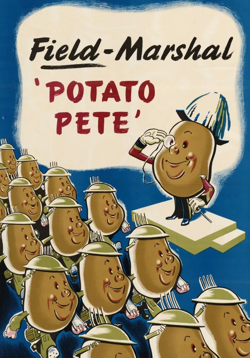 WWII "Field-Marshal Potato Pete" Propaganda Poster pellicola backlit da ClubArt