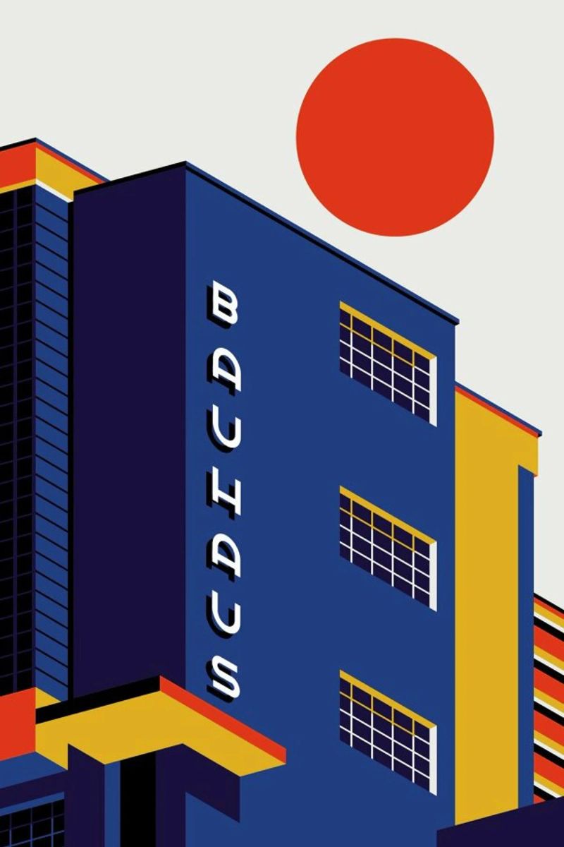 Bâtiment Bauhaus poster de Bo Lundberg