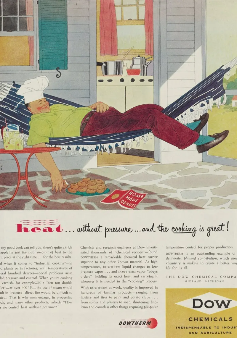 Pubblicità d'epoca di Dowtherm - "Calore senza pressione" Arte della cucina poster da ClubArt