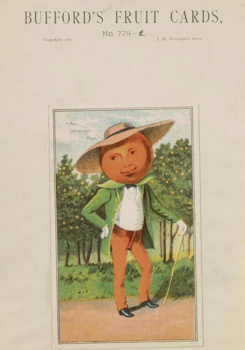 Biglietto da visita vintage "An Orange-Man" di Bufford (1887) poster da ClubArt