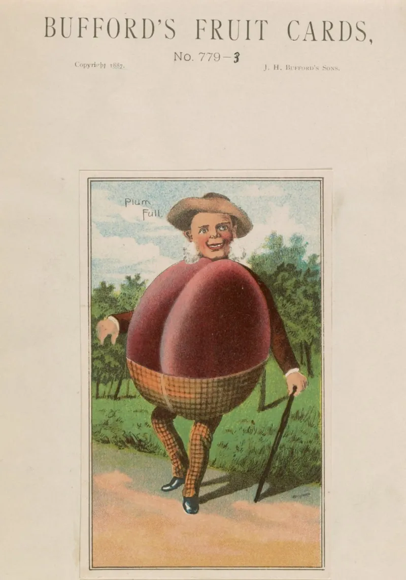 Carta della frutta Bufford's d'epoca "Plum Full" (1887) poster da ClubArt