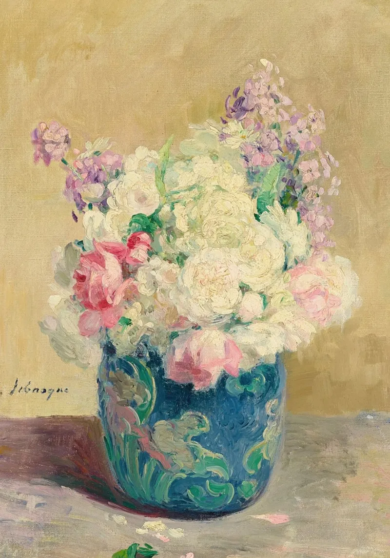 Henri Lebasque Natura morta floreale - Fiori impressionisti poster con telaio in plastica da ClubArt