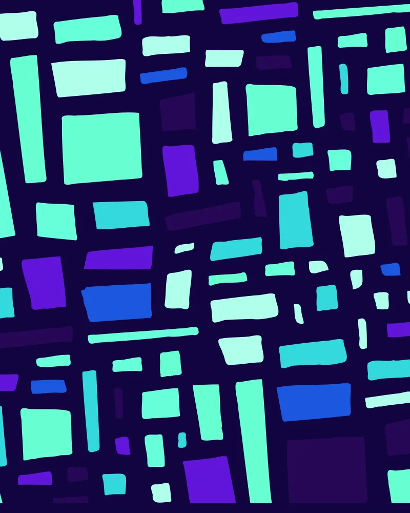 Neon grid canvas with Floater frame by Artezza
