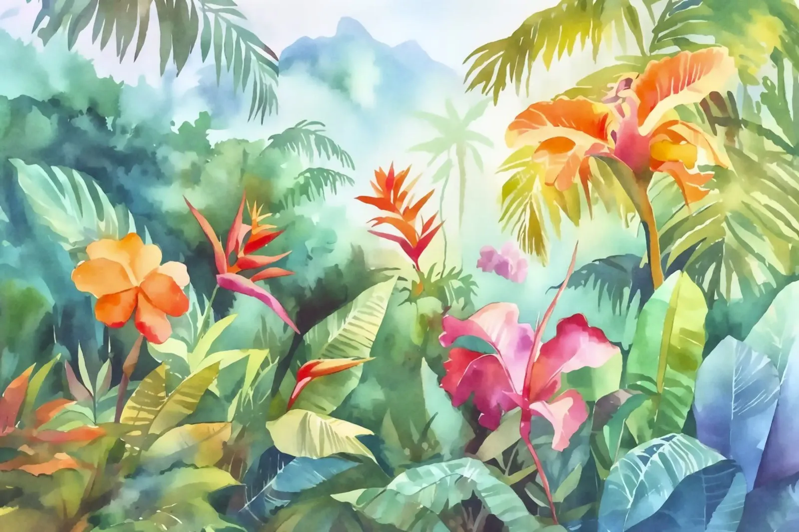 Giungla tropicale di colori pellicola backlit da Andrea Haase Modern Home