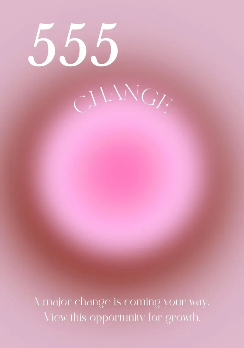 Angelo n. 555 Cambiamento dell'aura rosa Gradiente Poster Art pellicola backlit da homdeco