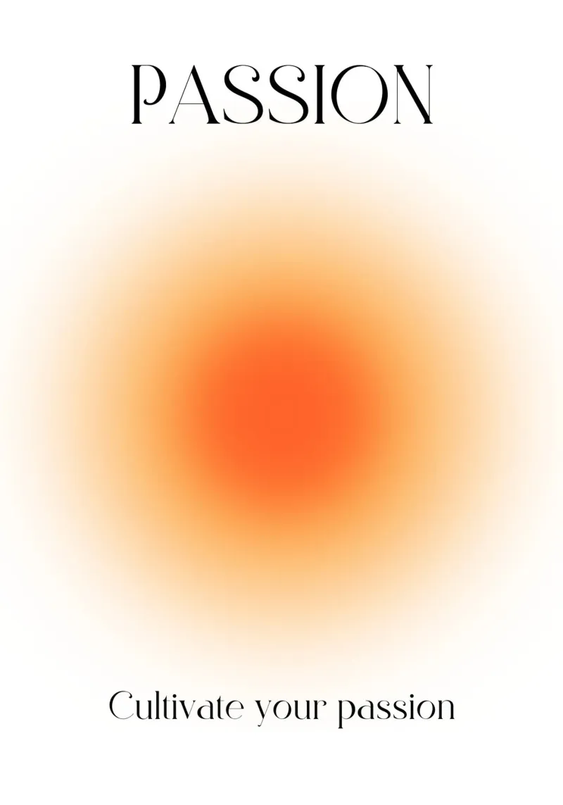 "Passione" Coltivate la vostra passione Aura Gradient Art pellicola backlit da homdeco
