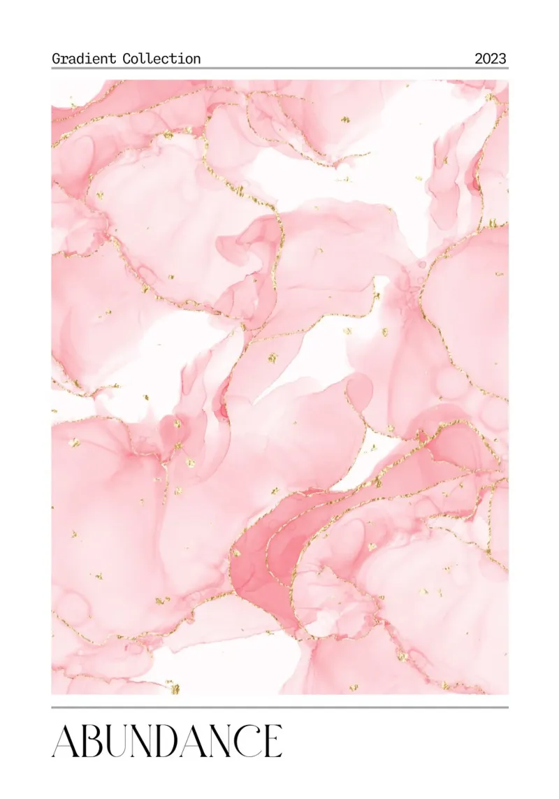 "Abundance" Pink Marble Gold Abstract Art Print 2023 alu dibond de homdeco