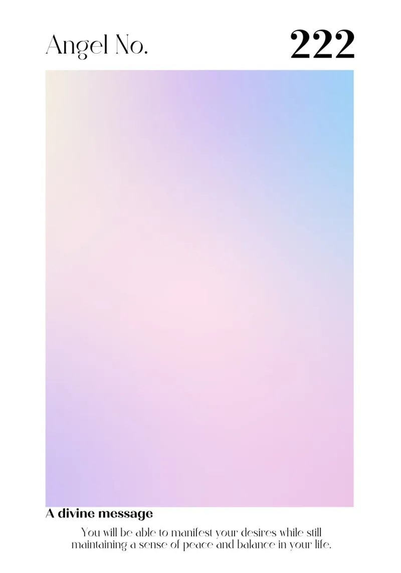 Angelo n. 222 Messaggio divino Aura Gradient Art plexiglass da homdeco