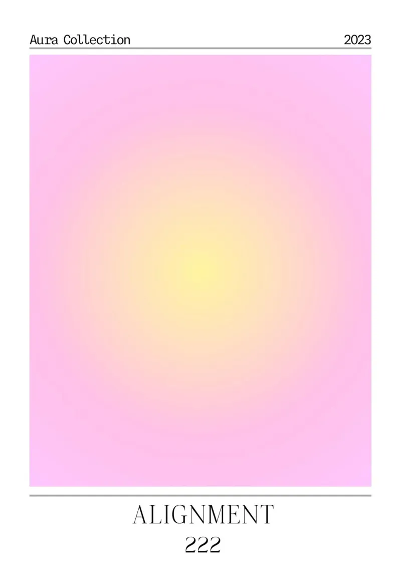 Angelo "Alignment" n. 222 Aura Rosa Giallo Gradiente 2023 plexiglass da homdeco