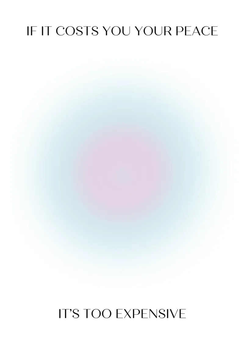 Poster art "Se ti costa la pace" Aura Gradient Poster Art poster da homdeco