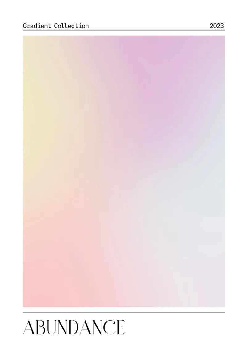 "Overvloed" Pastelverloop Aura Art Print 2023 canvas van homdeco
