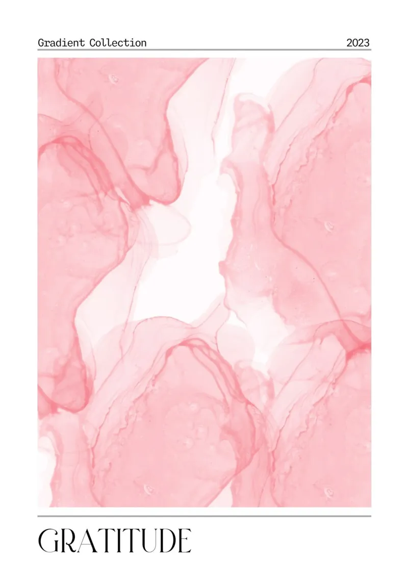 "Dankbaarheid" Roze Marmer Abstract Kleurverloop Collectie 2023 canvas van homdeco