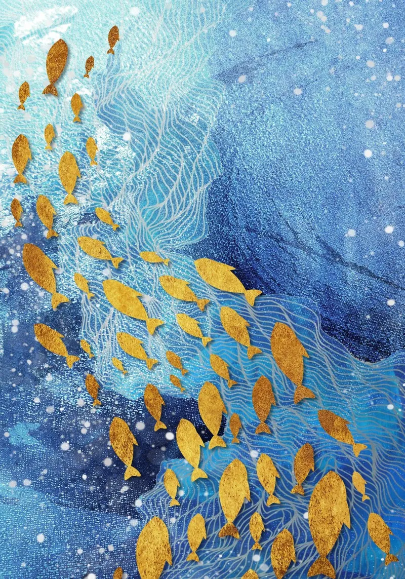 abstract fish pellicola backlit da vintageshop