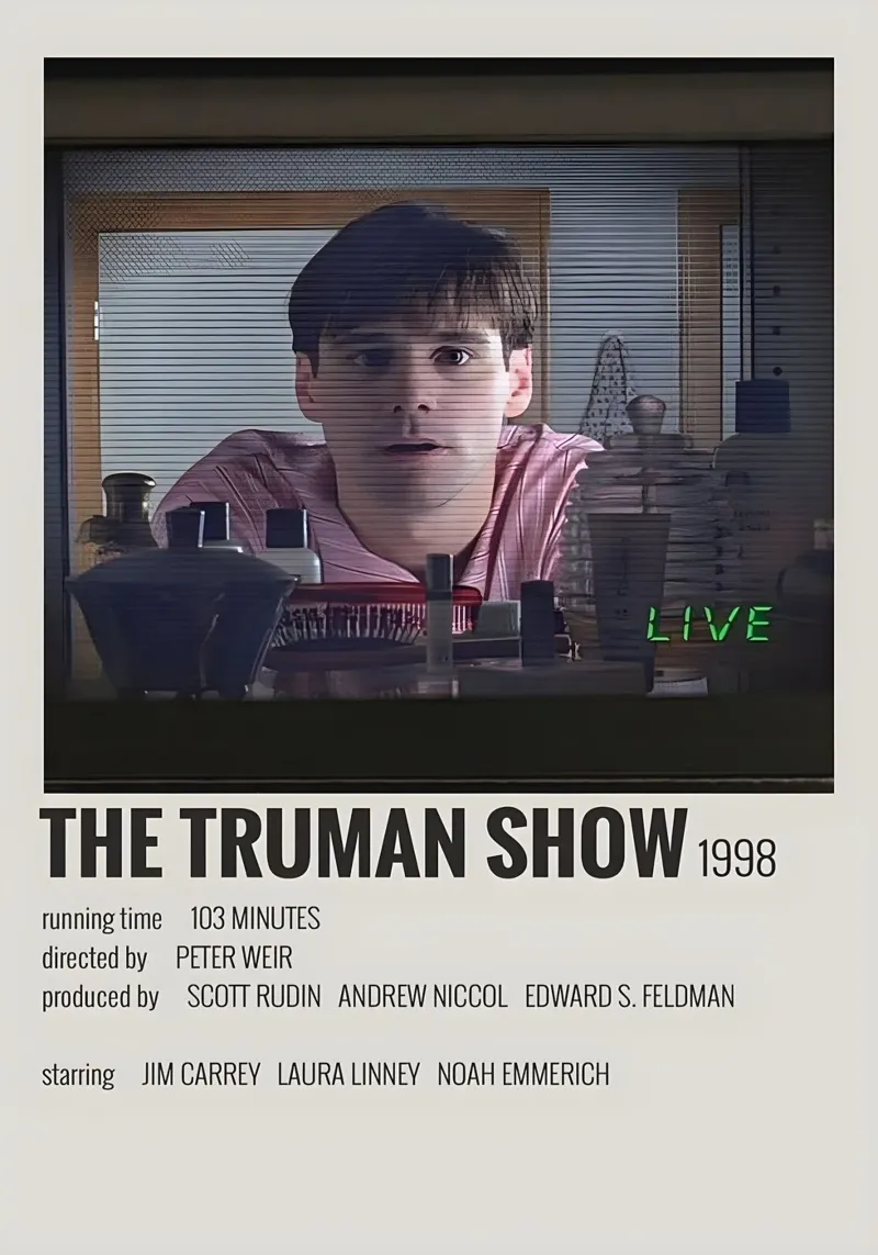 THE TRUMAN SHOW 1998 carta hahnemühle da MVFminimalist