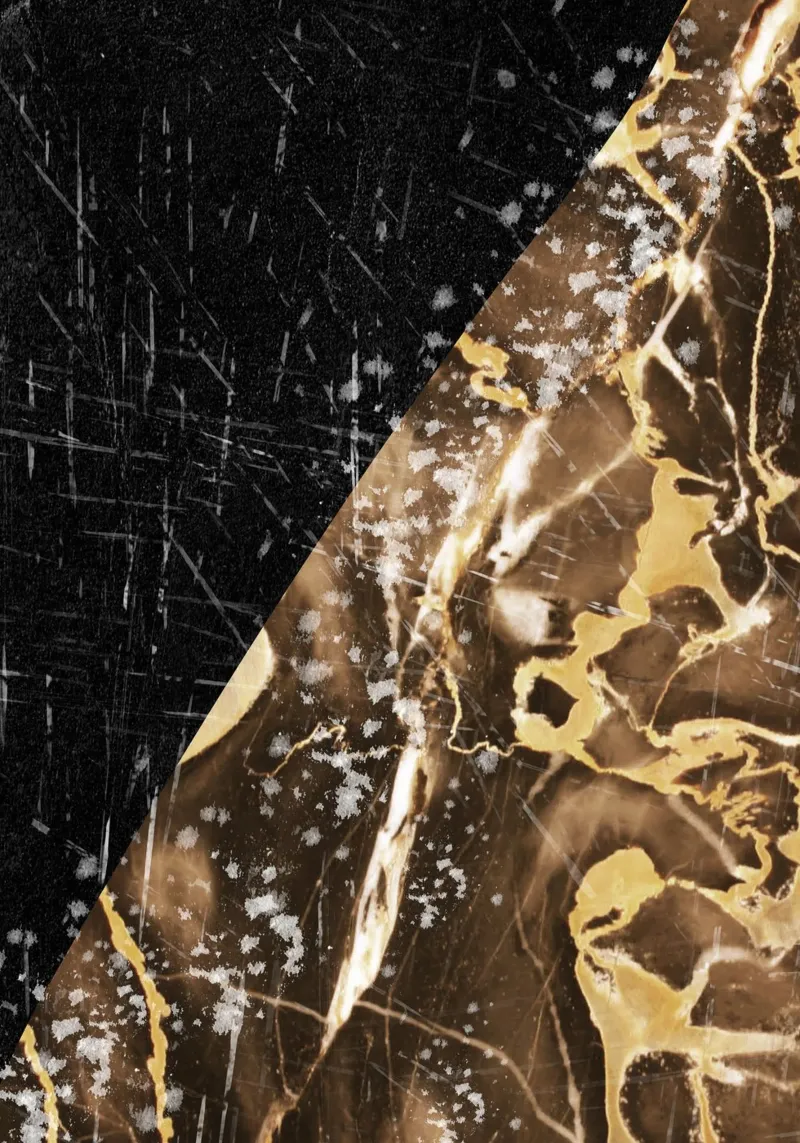 Abstract art black with gold pellicola backlit da vintageshop