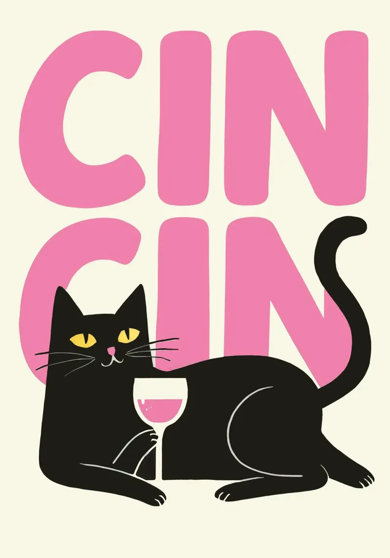 Cin Cin Cat pellicola backlit da Attaboy Dsgn