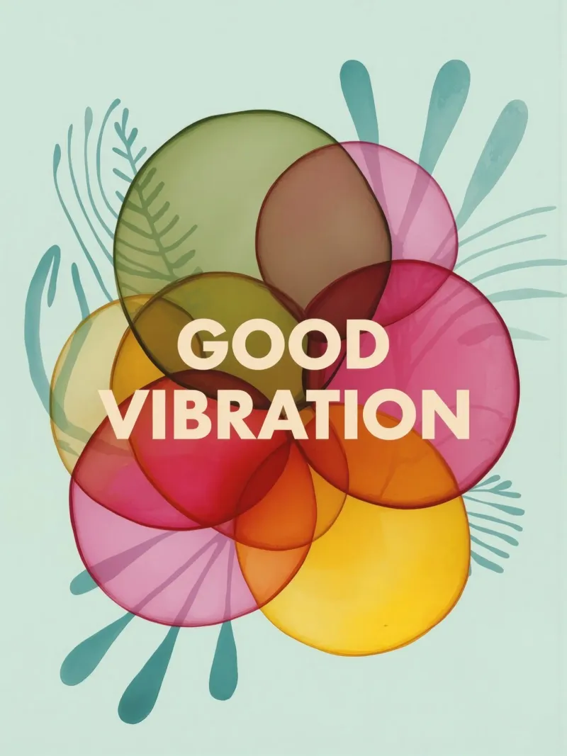 GOOD VIBRATION poster with wooden frame by 20 Farben